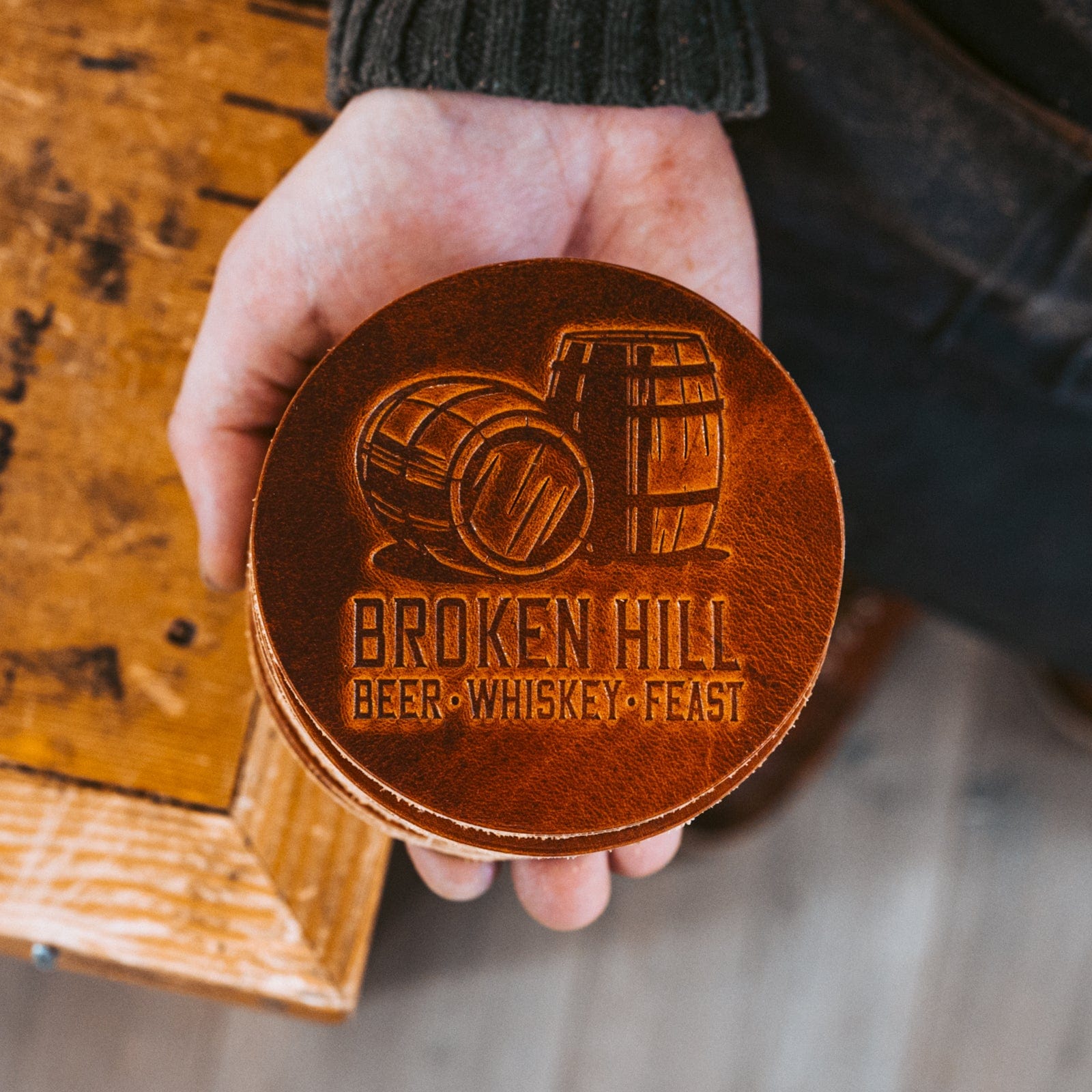 CUSTOMIZED COASTERS IN BULK Popov Leather®