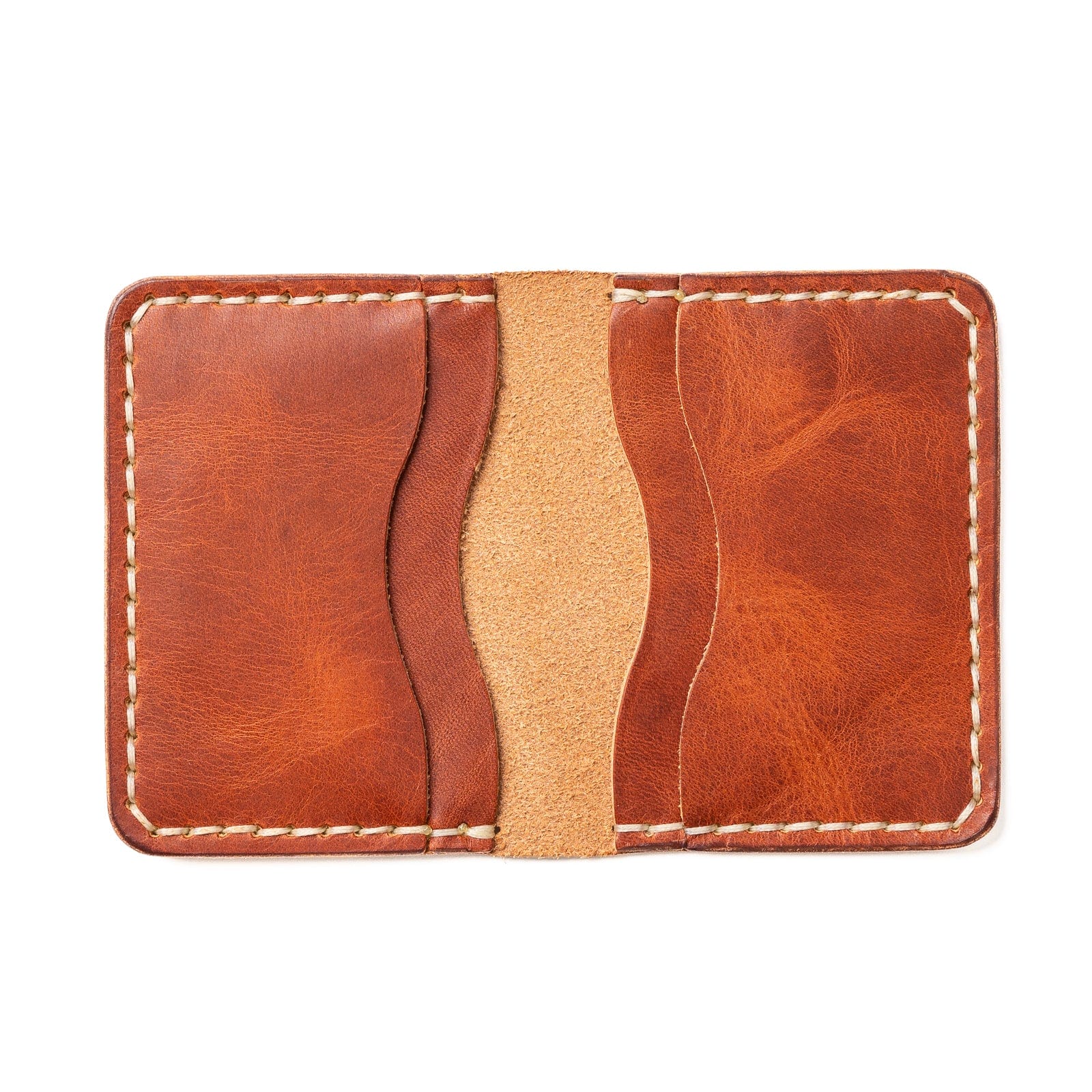 Leather 5 Card Wallet - English Tan Popov Leather