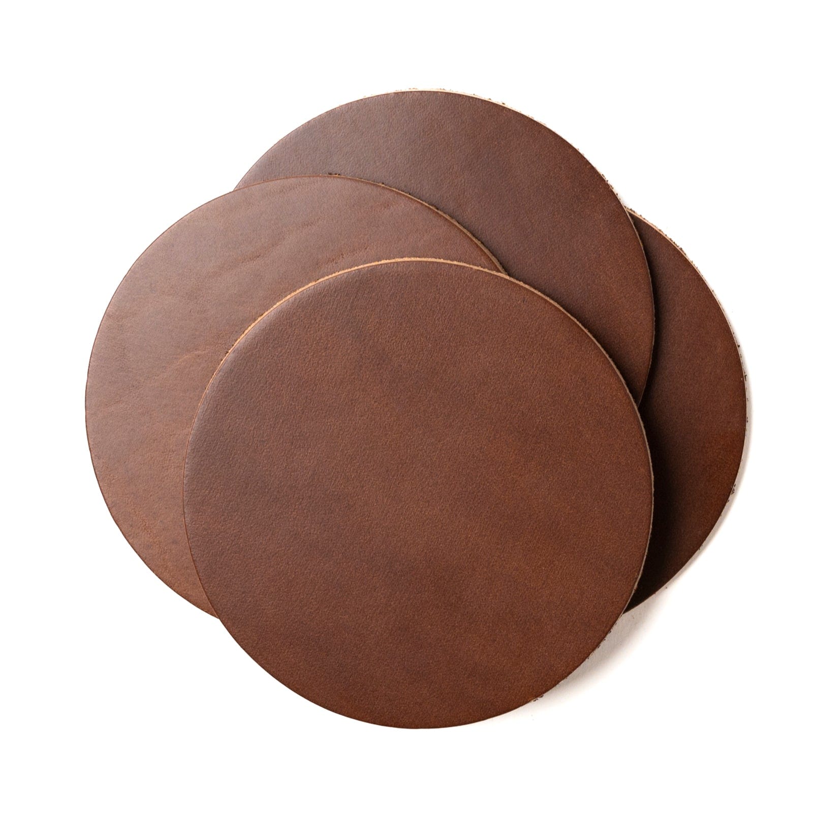 Leather Coasters 4 Pack - Blank - Natural Popov Leather®