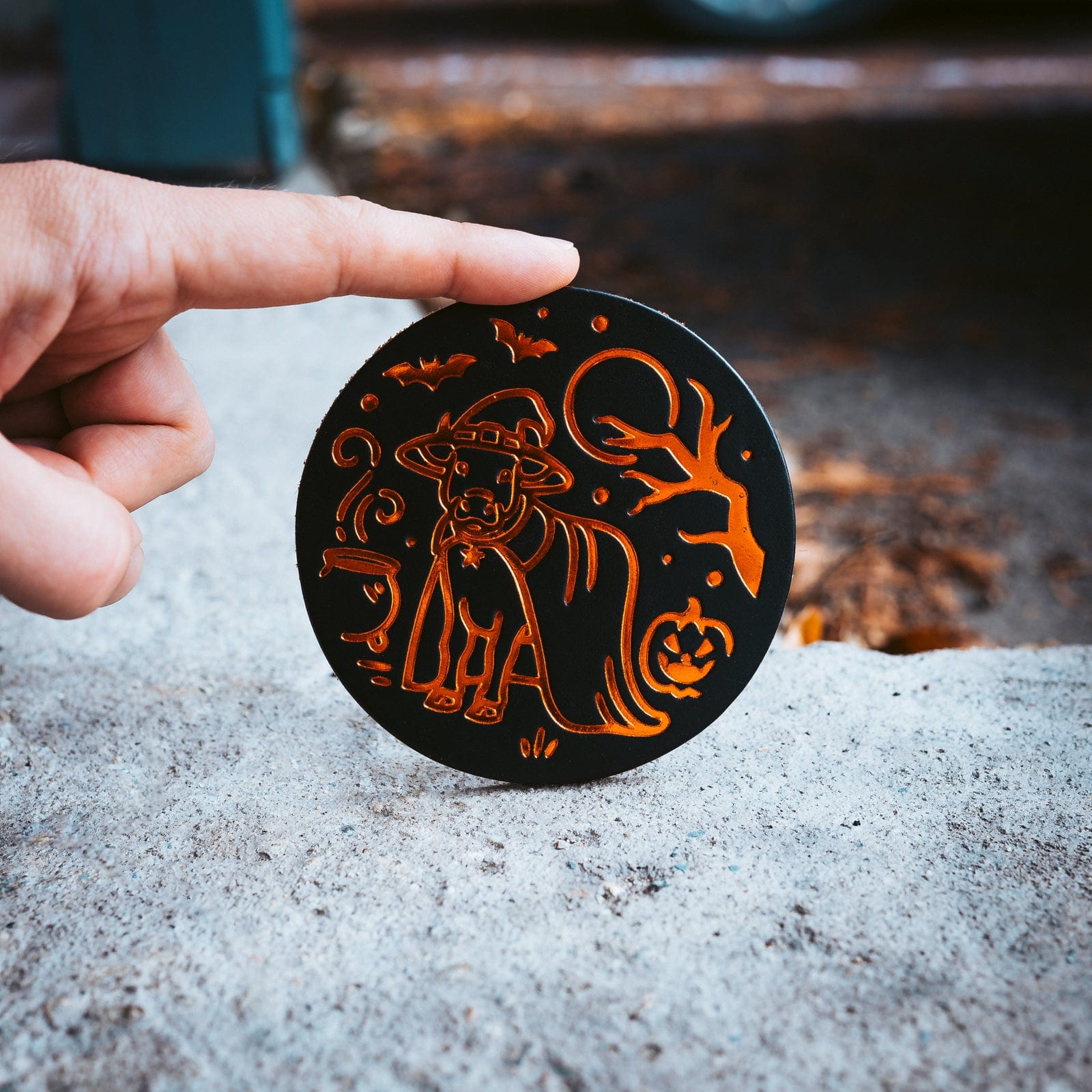 Leather Coasters 4 Pack - Halloween 2024 Popov Leather®