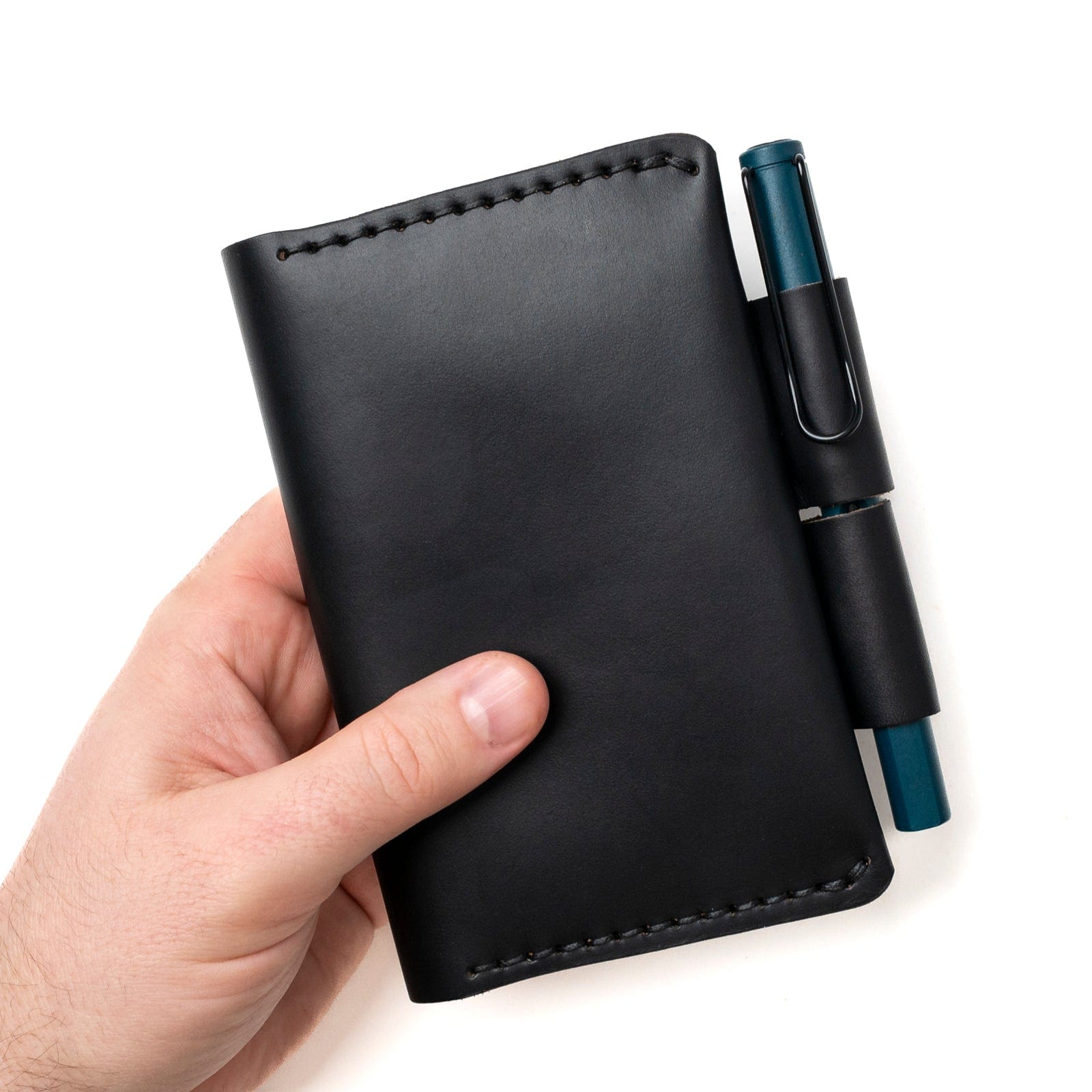 Leather Field Notes Cover - Black Popov Leather