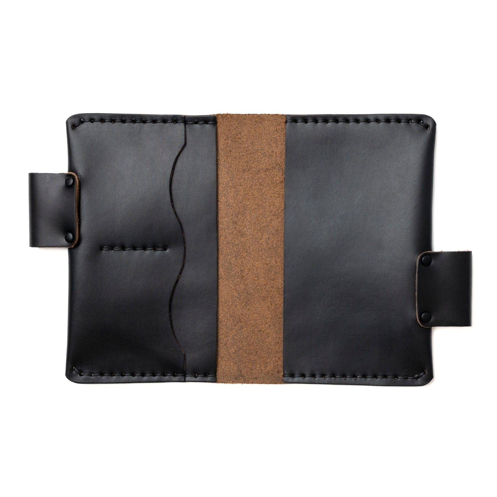 Leather Field Notes Cover - Black Popov Leather