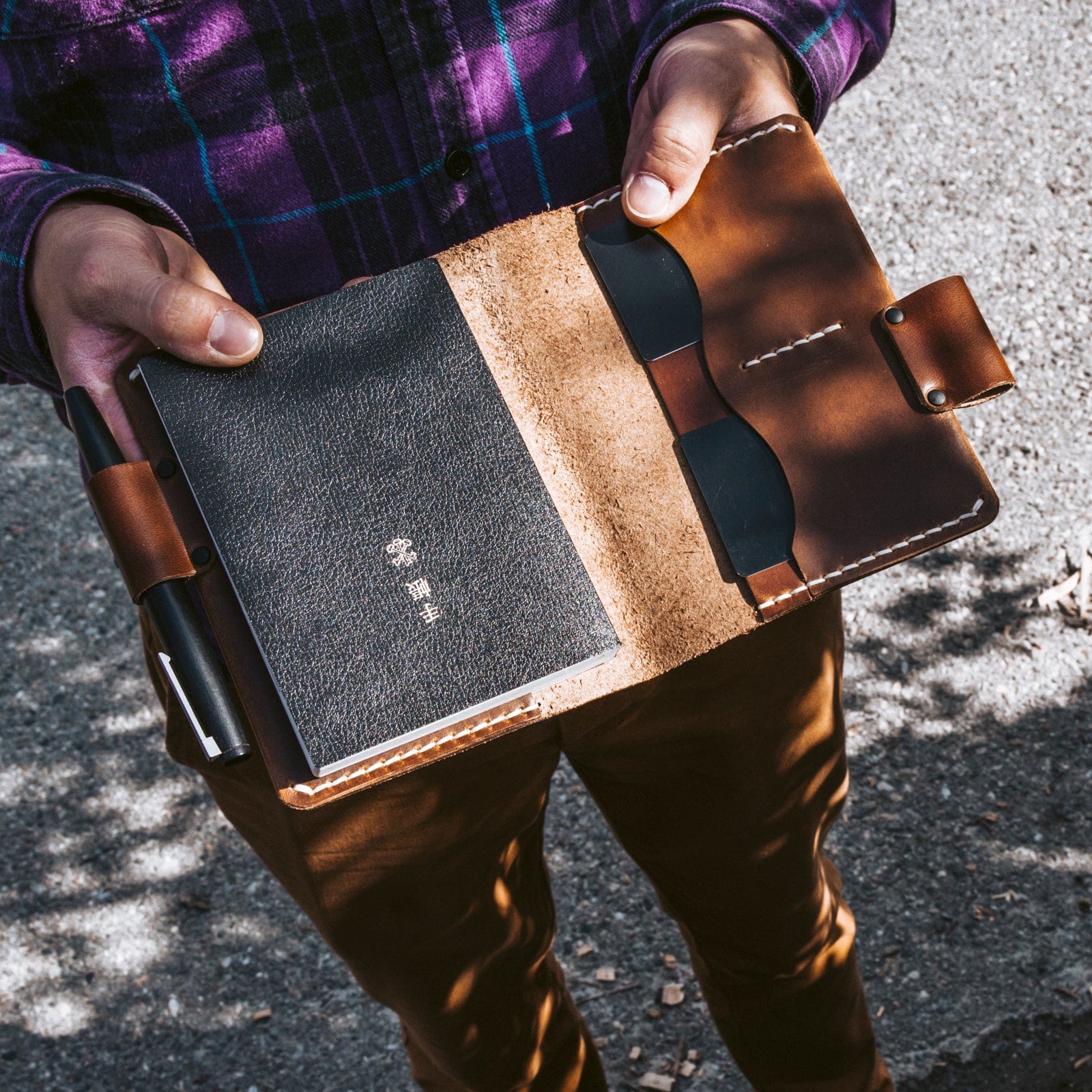 Leather Hobonichi Techo Planner Cover - Natural Popov Leather