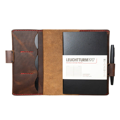 Leather Leuchtturm1917 A5 Notebook Cover - Heritage Brown Popov Leather
