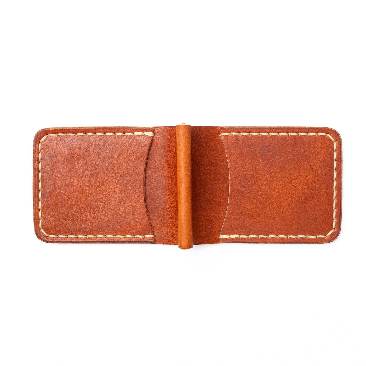 Leather Money Clip Wallet - English Tan Popov Leather