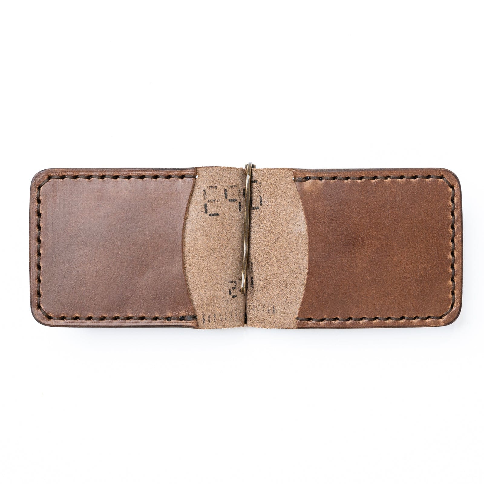 Leather Money Clip Wallet - Natural Popov Leather