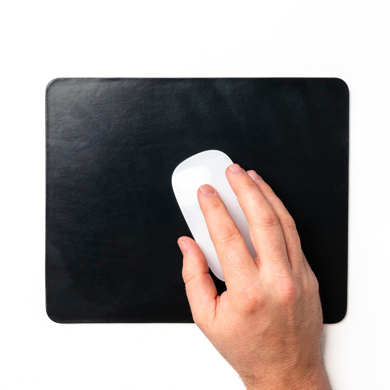 Leather Mouse Pad - Black Popov Leather