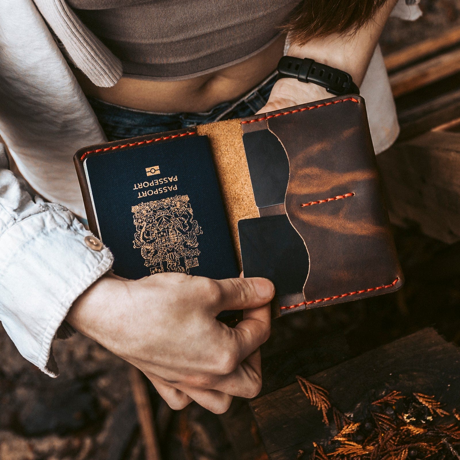 Leather Passport Cover - Heritage Brown Popov Leather