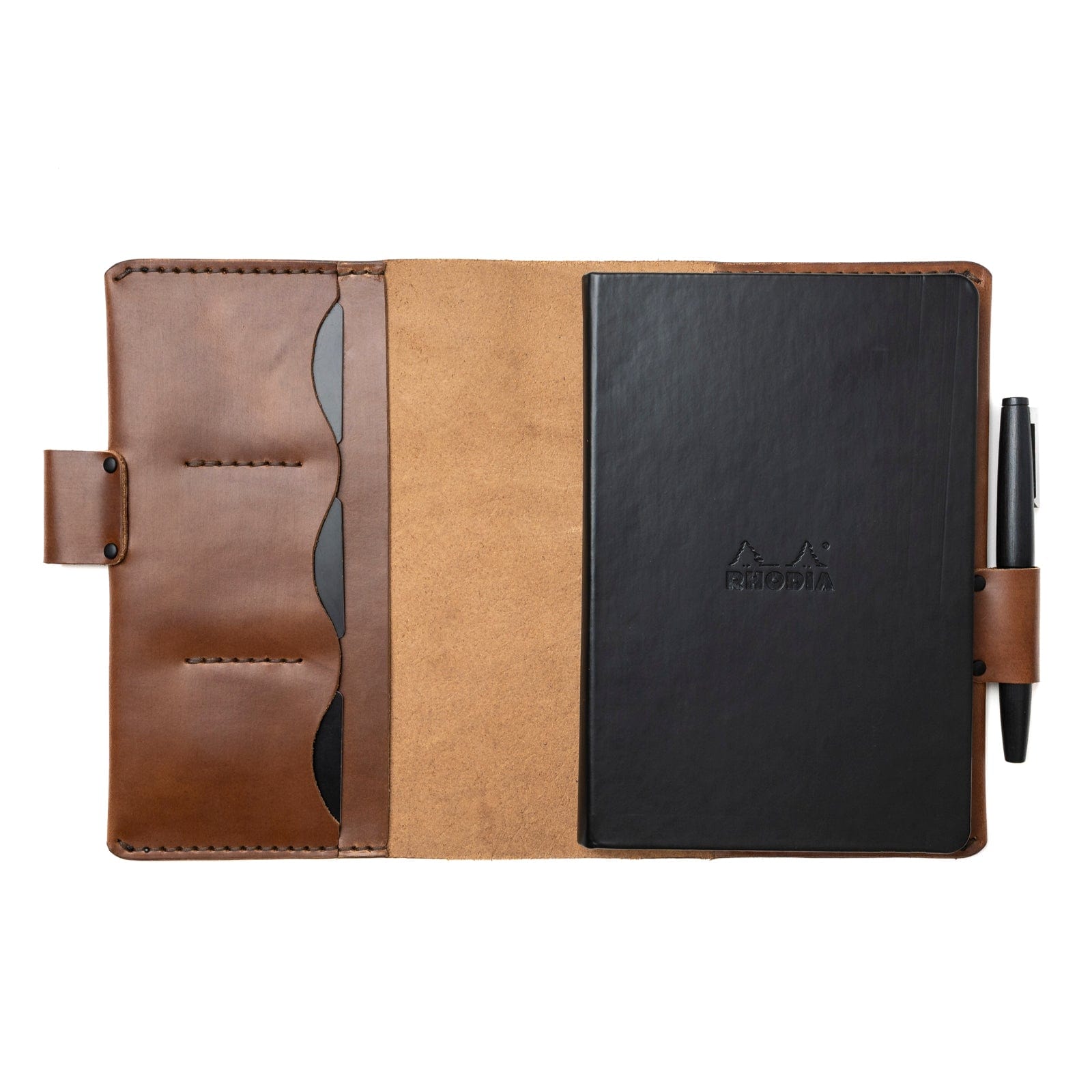 Leather Rhodia A5 Notebook Cover - Natural Popov Leather