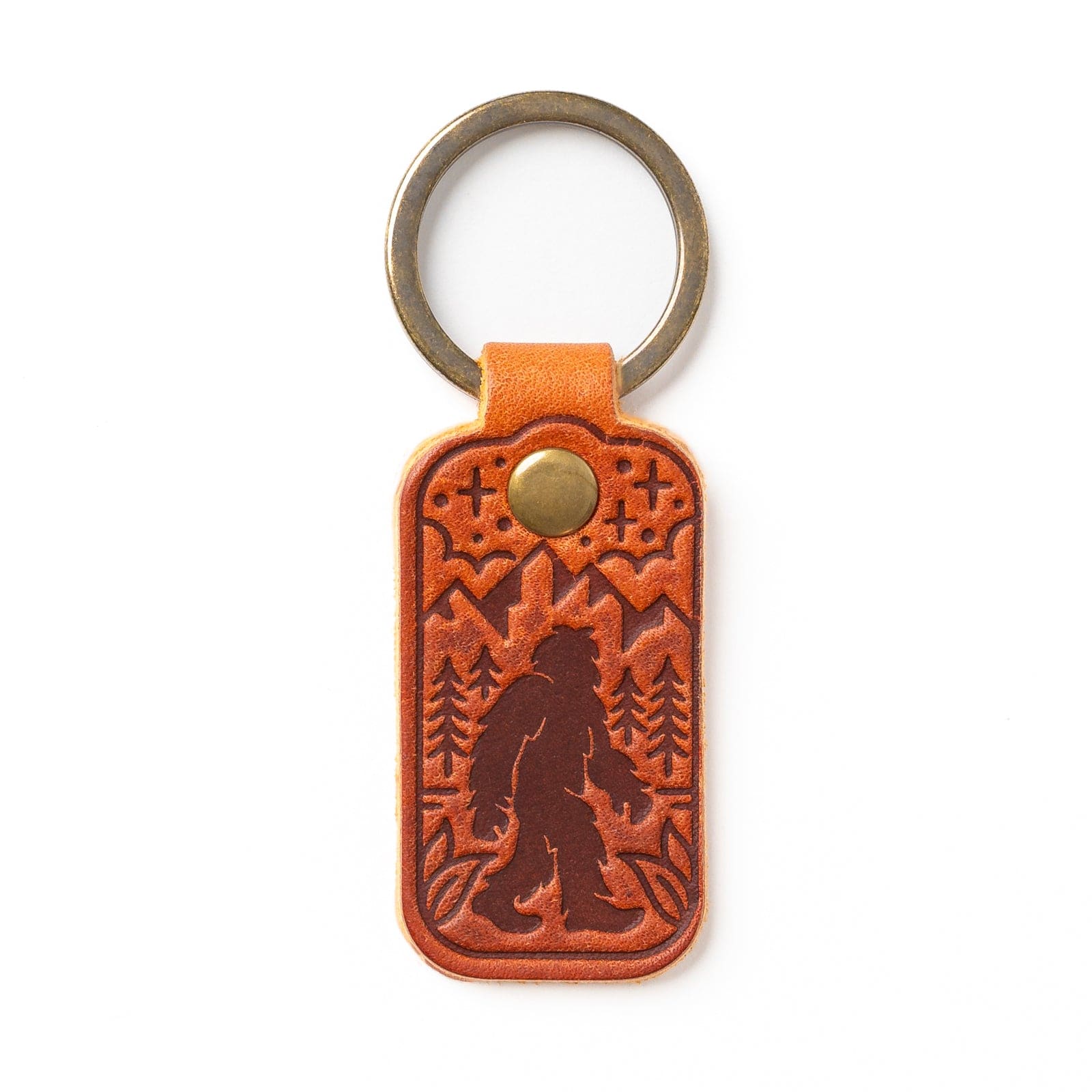 Leather Sasquatch Keyfob - English Tan Popov Leather