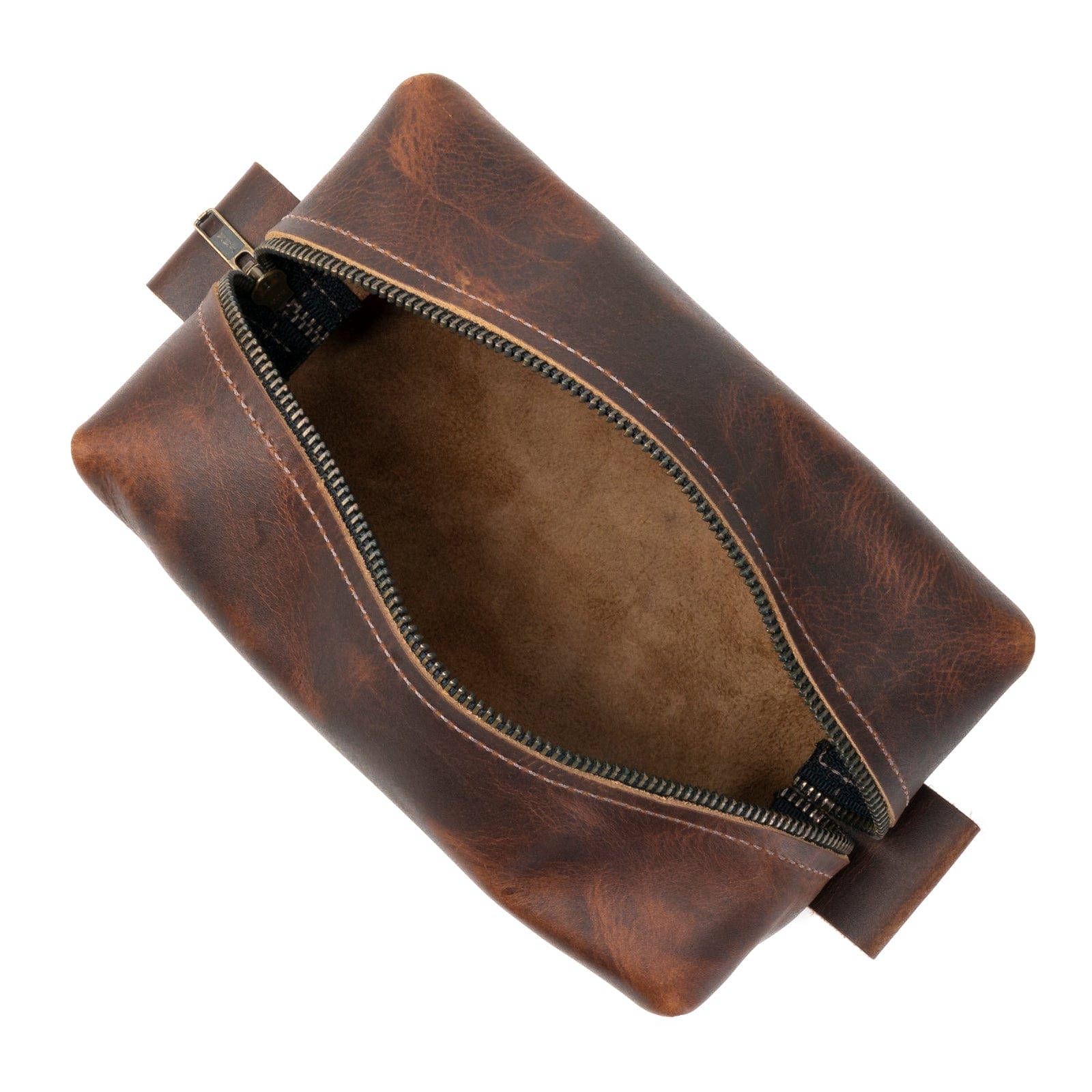 Leather Toiletry Bag - Heritage Brown Popov Leather