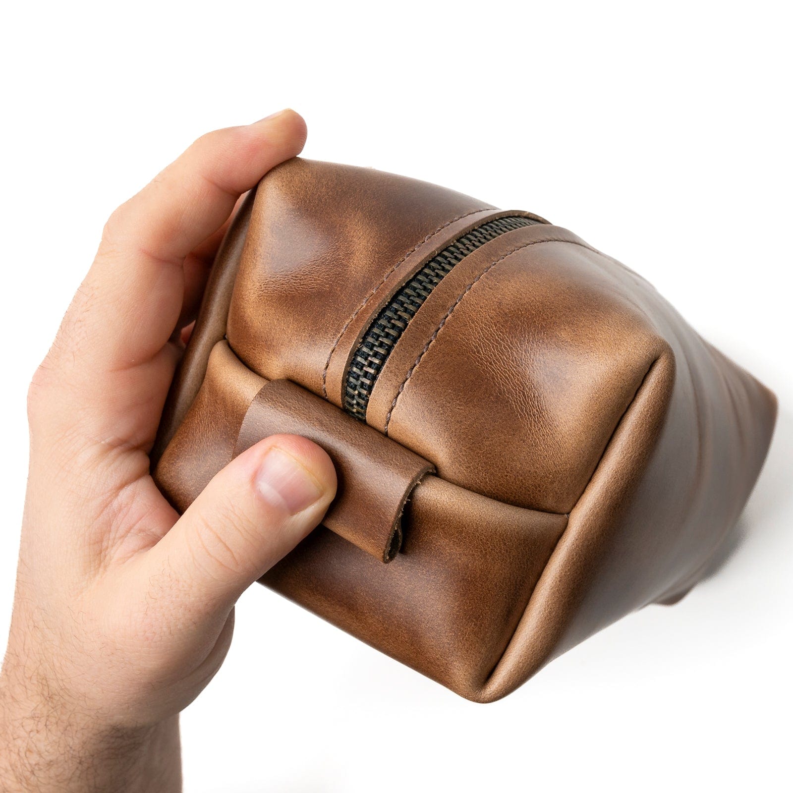Leather Toiletry Bag - Natural Popov Leather