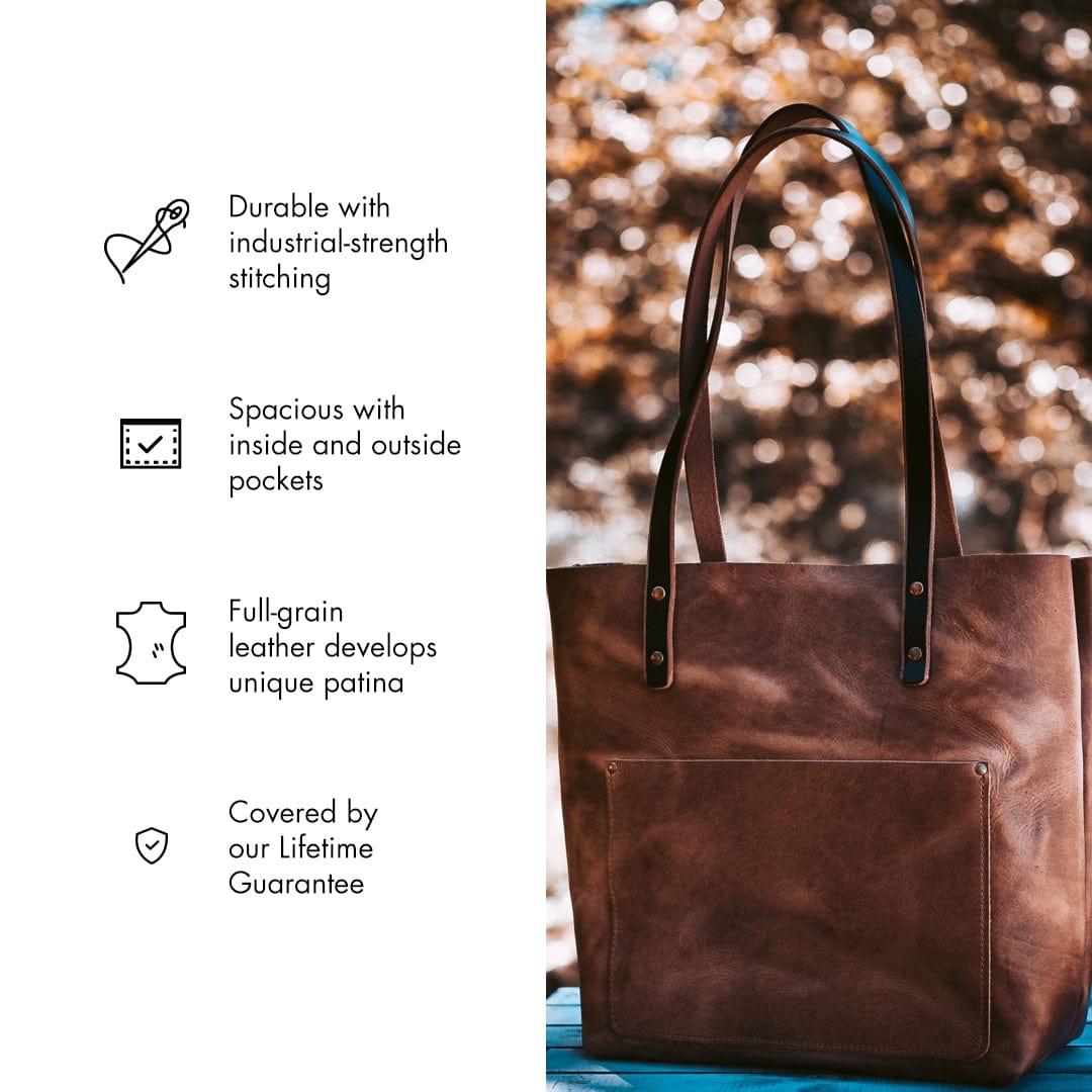 Leather Tote Bag - Weekender Popov Leather®