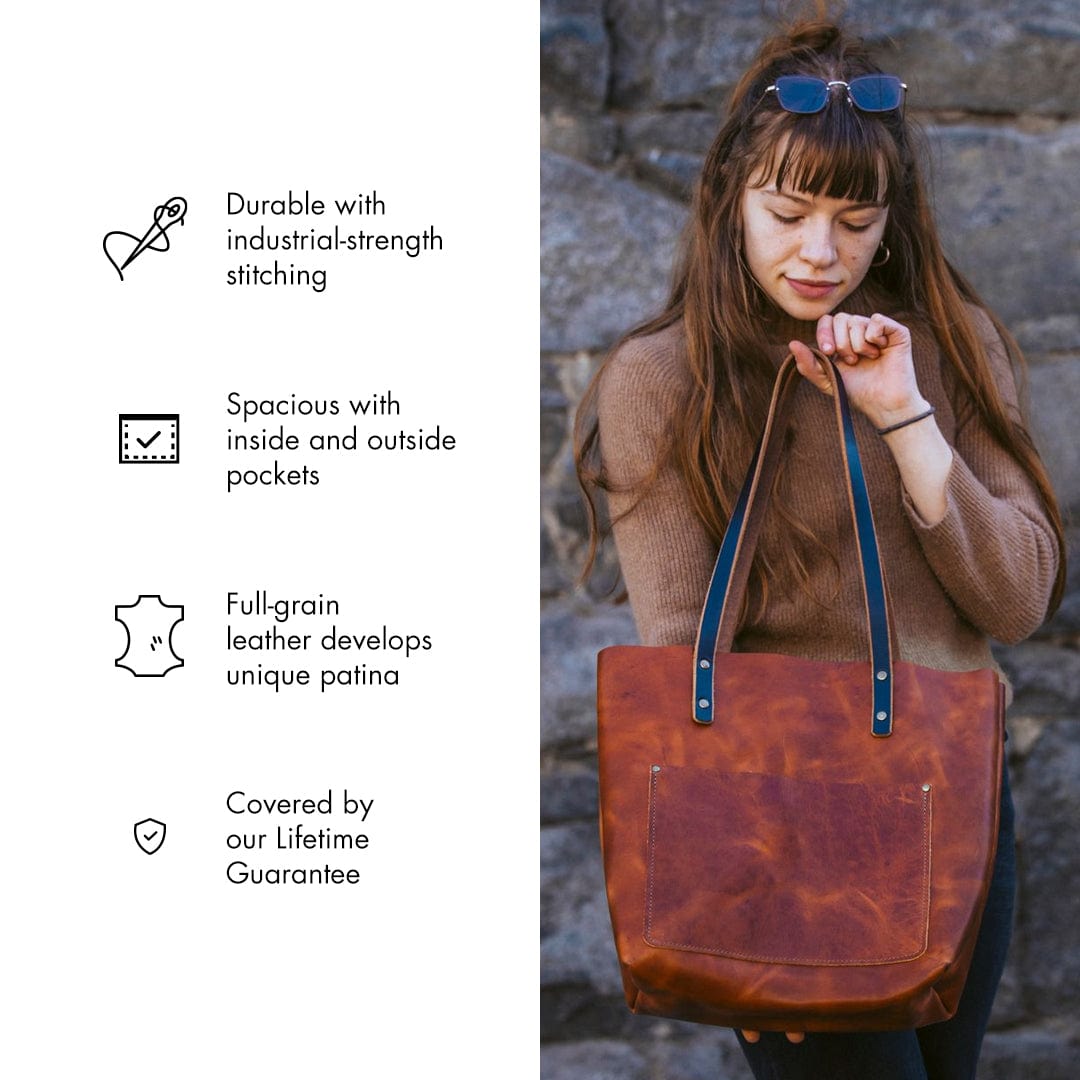 Leather Tote Bag - Weekender Popov Leather®