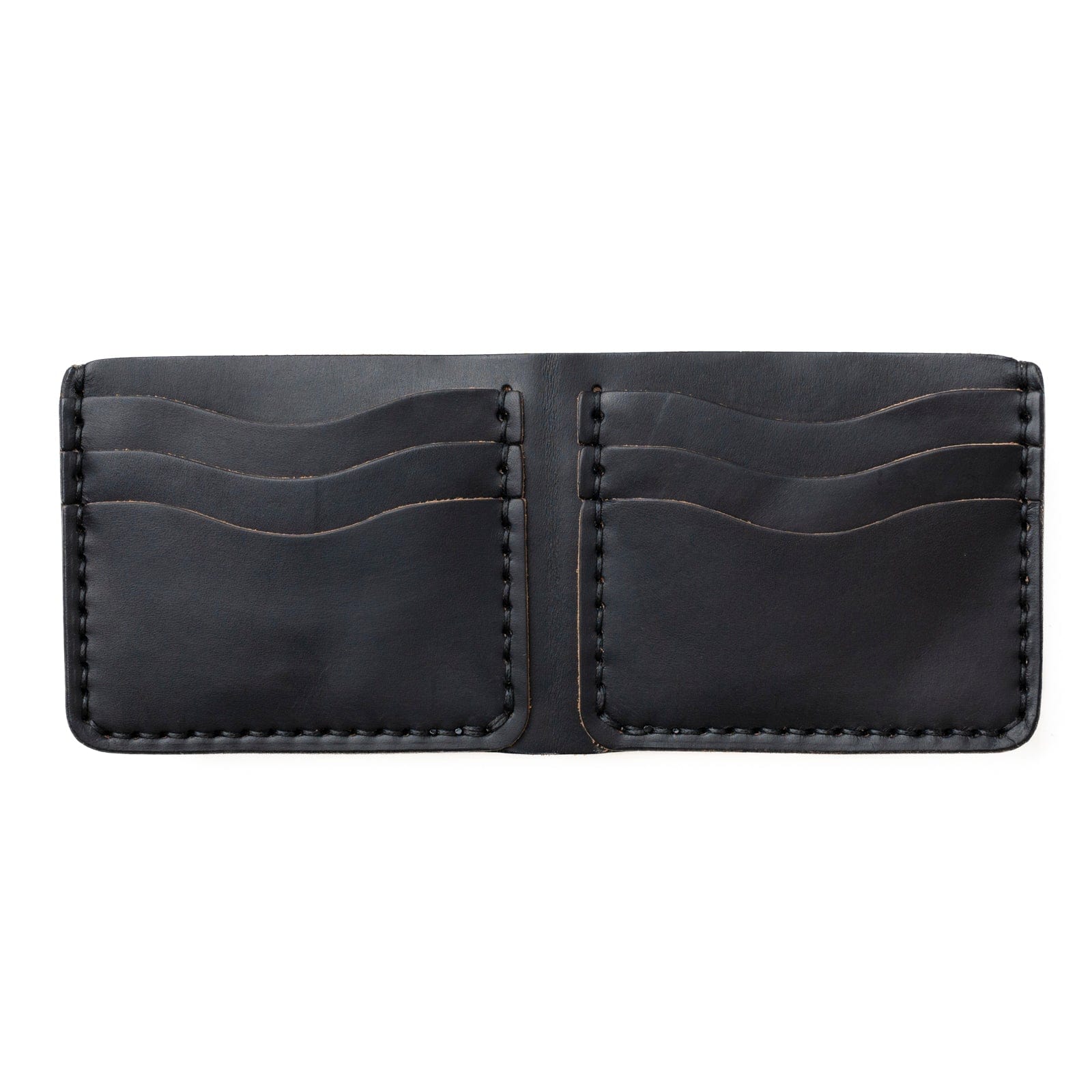 Leather Traditional Wallet - Black Popov Leather