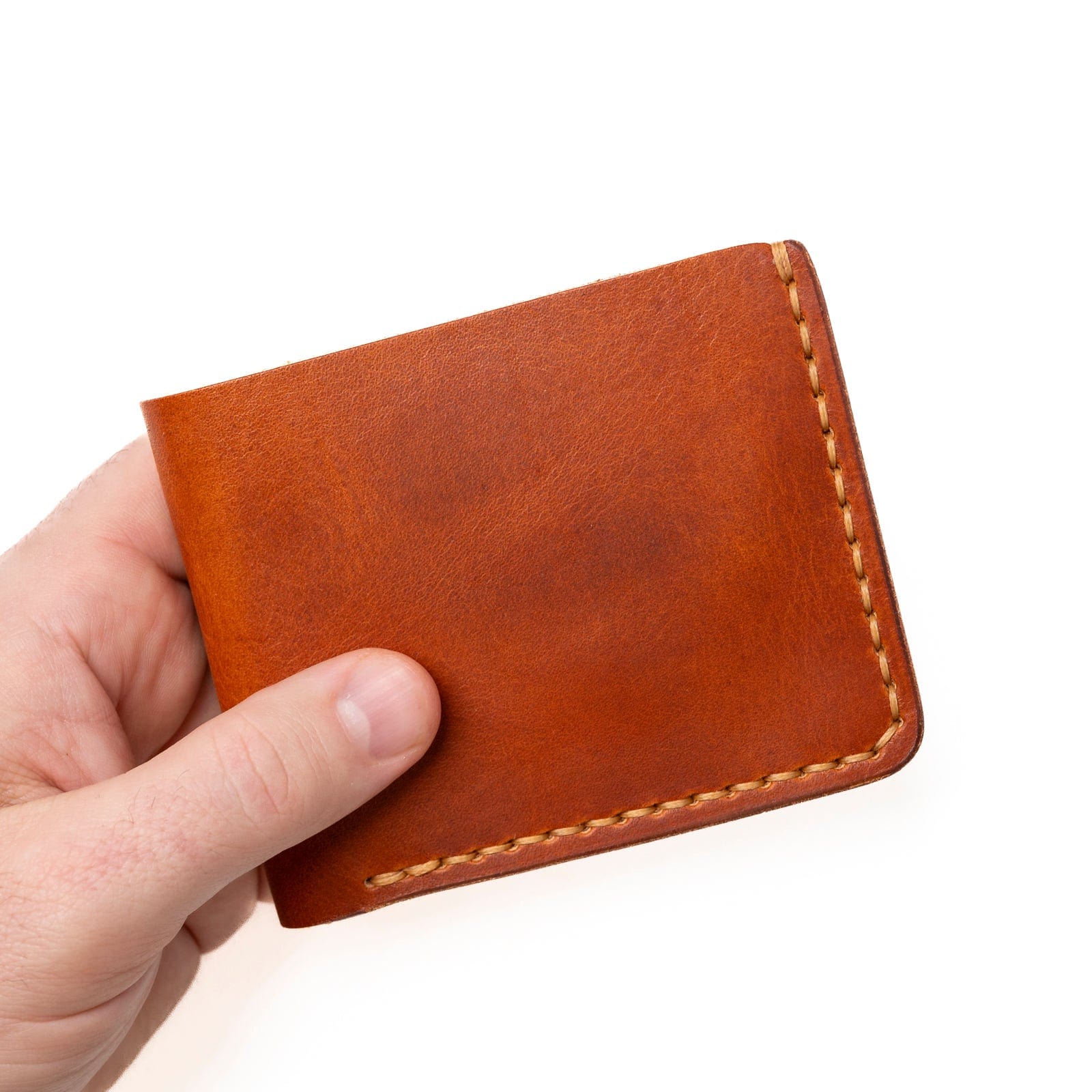 Leather Traditional Wallet - English Tan Popov Leather