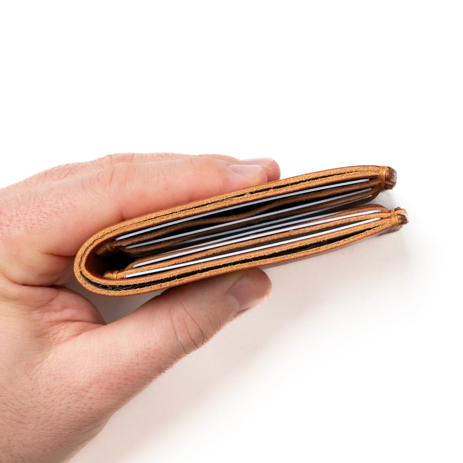 Leather Traditional Wallet - English Tan Popov Leather