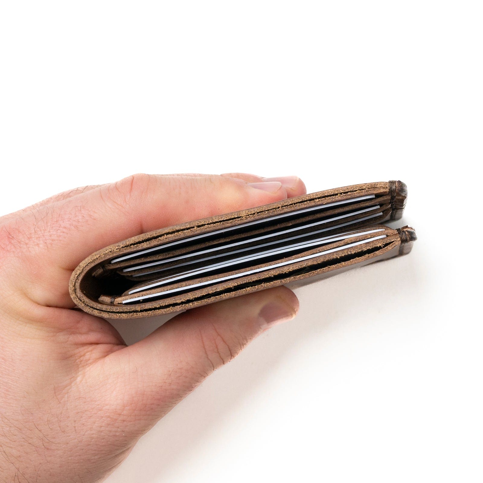 Leather Traditional Wallet - Natural Popov Leather