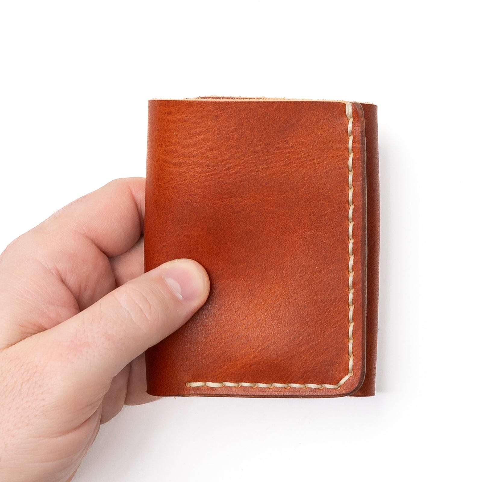 Leather Trifold Wallet - English Tan Popov Leather