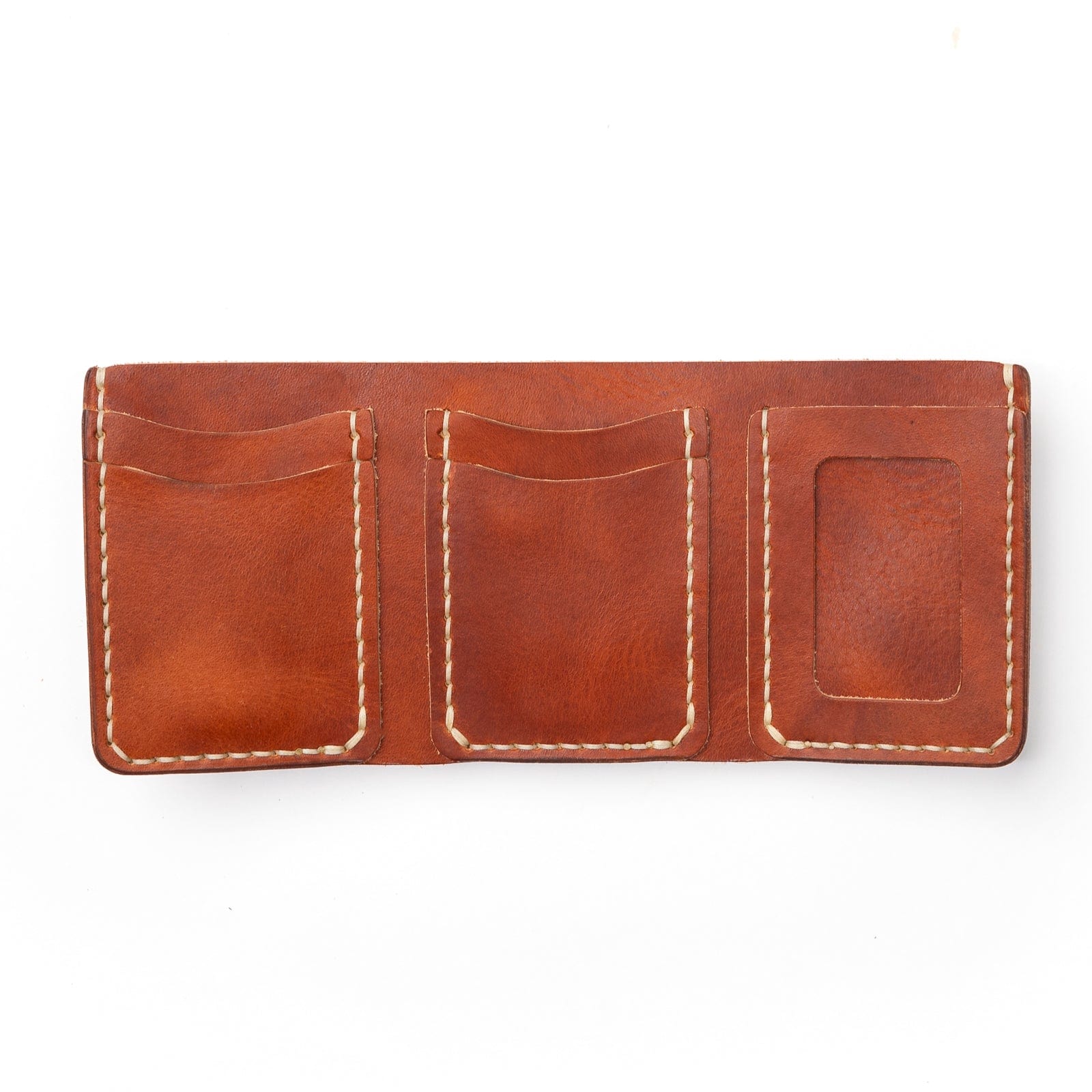 Leather Trifold Wallet - English Tan Popov Leather