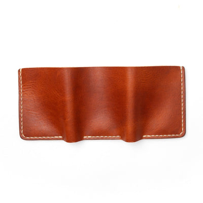 Leather Trifold Wallet - English Tan Popov Leather