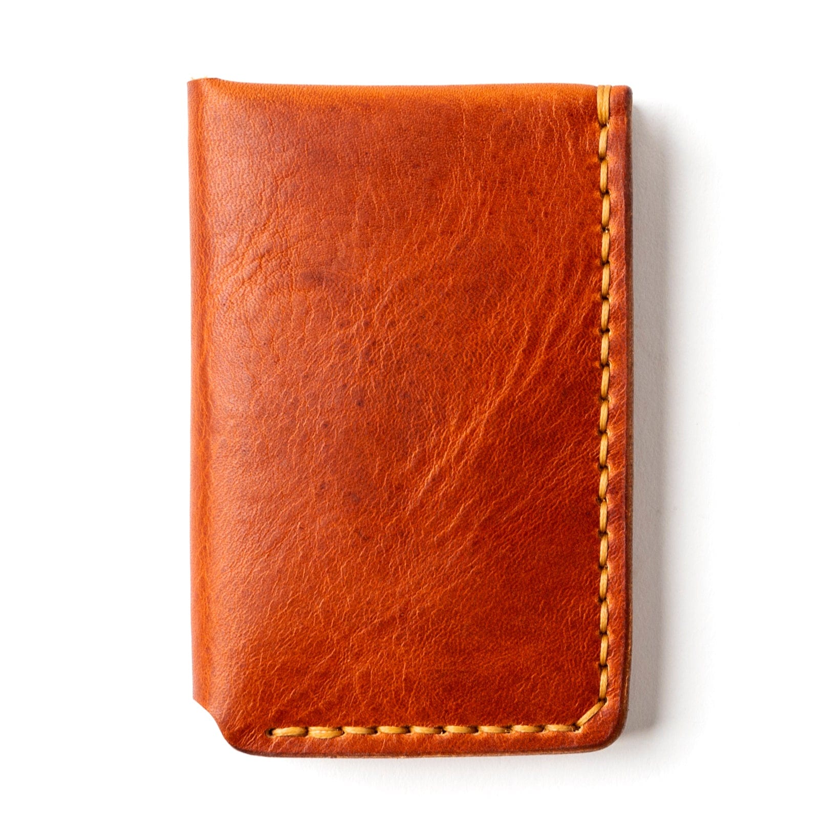 Leather Vertical Wallet - English Tan Popov Leather®