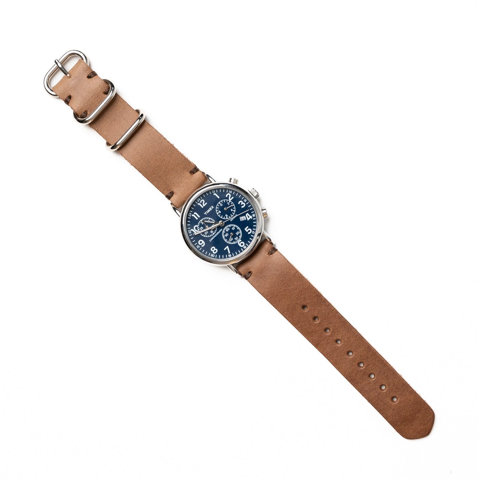 Leather Watch Band - Natural Popov Leather