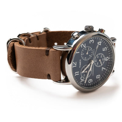 Leather Watch Band - Natural Popov Leather