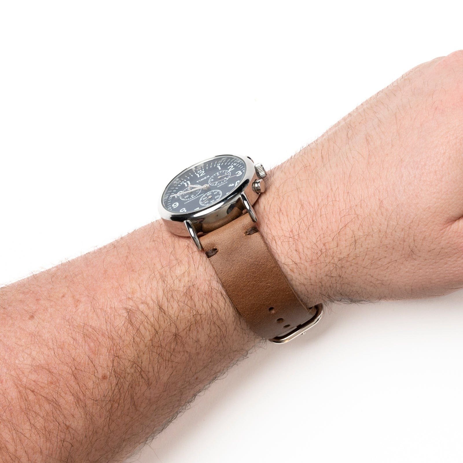 Leather Watch Band - Natural Popov Leather