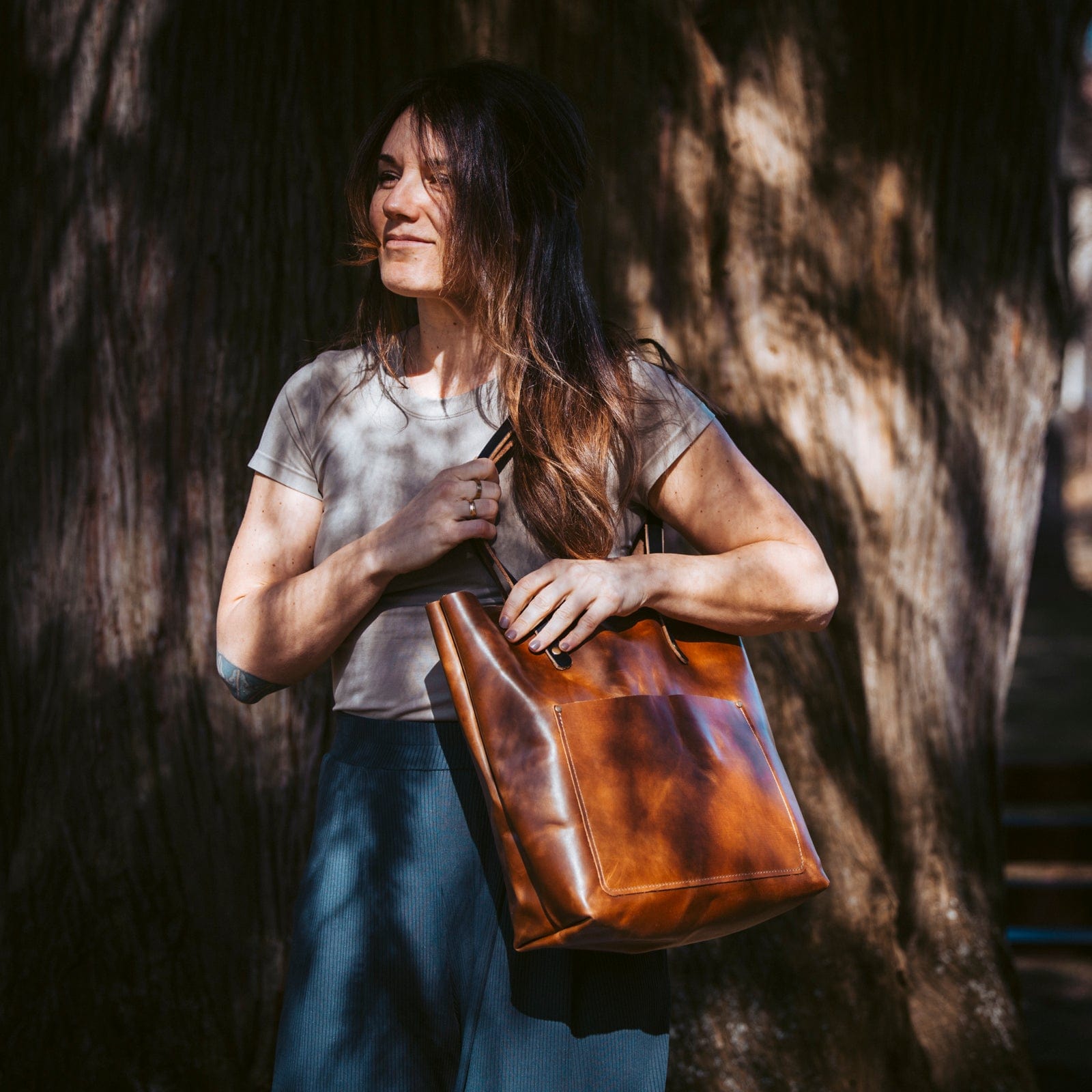Leather Weekender Tote - Natural Popov Leather®