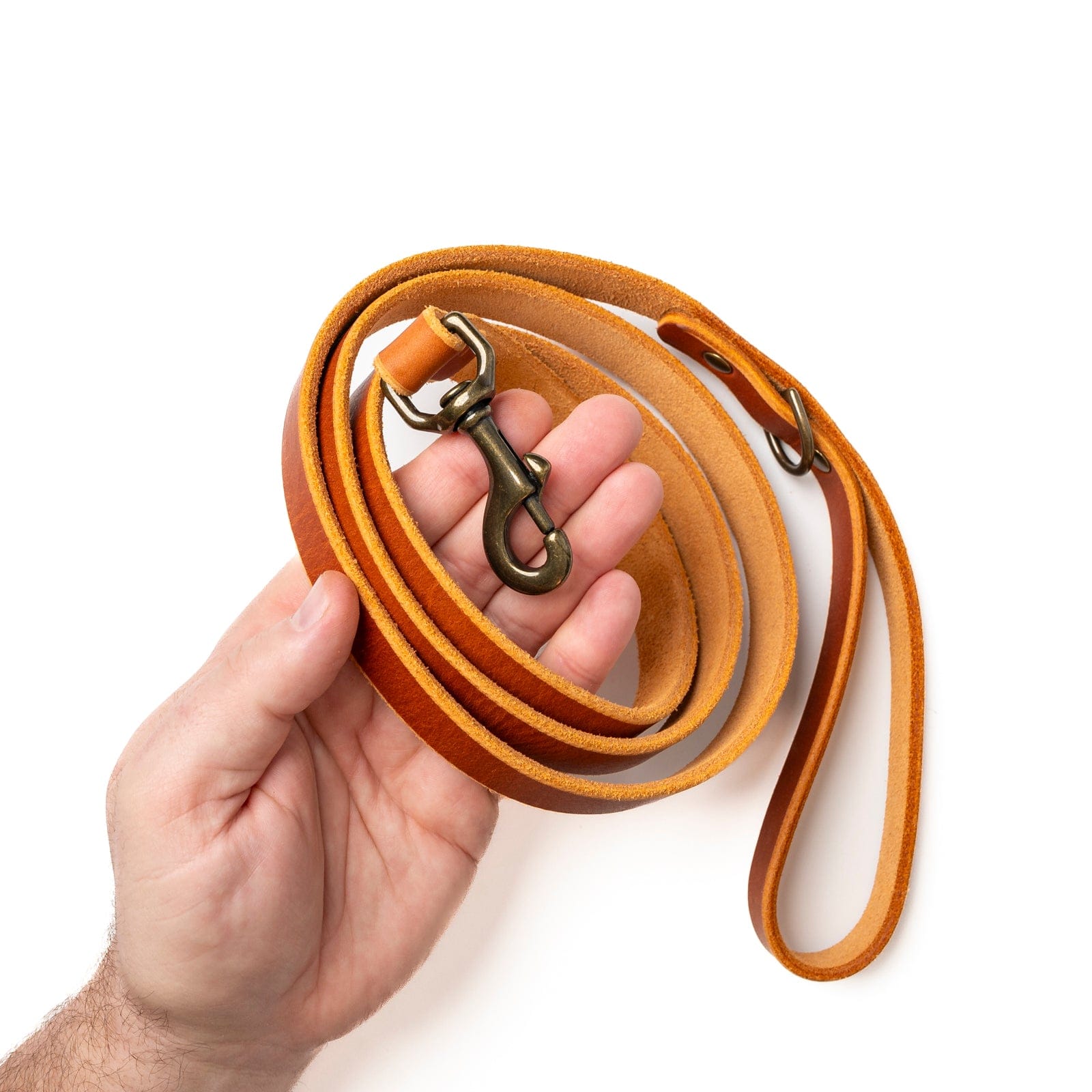 Matching Dog Collar & Leash Bundle - English Tan Popov Leather®