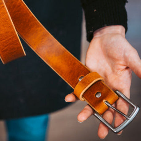 Handmade Leather Belt Wallet for Travel and Everyday Use 