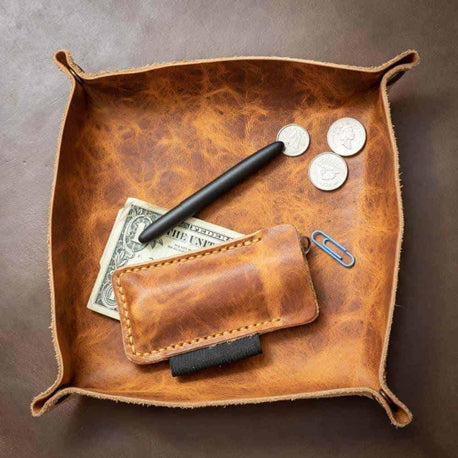 Valet Tray in English Tan
