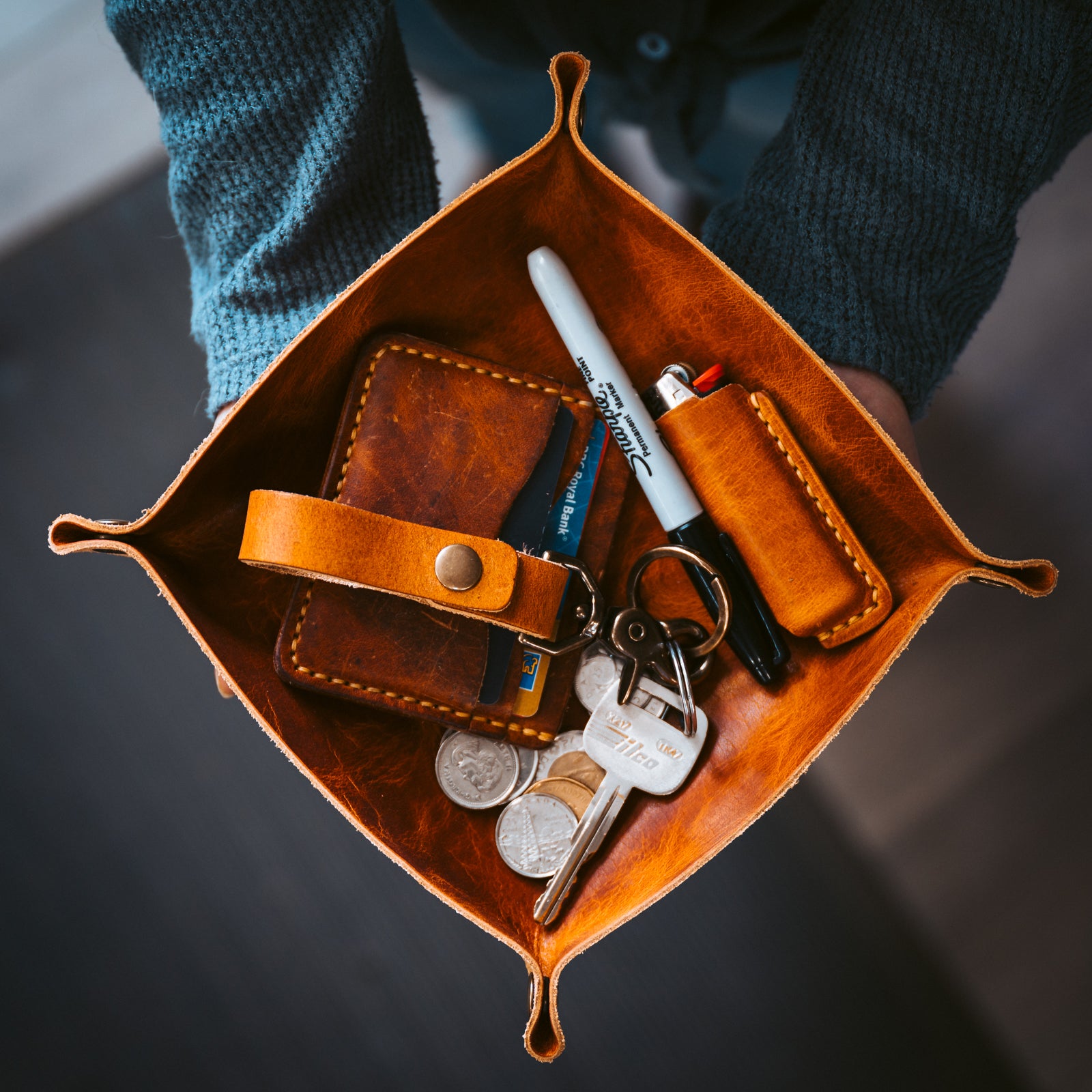 Leather Valet Tray