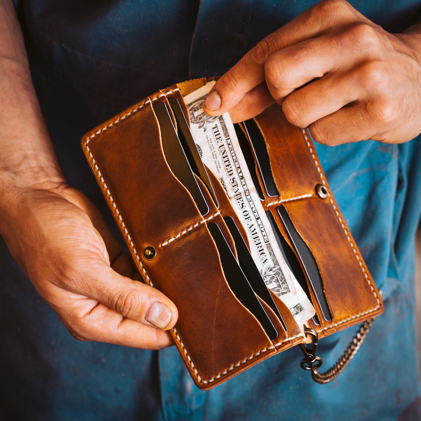 Leather Trucker Wallet - Carry Without Compromise - Popov Leather®