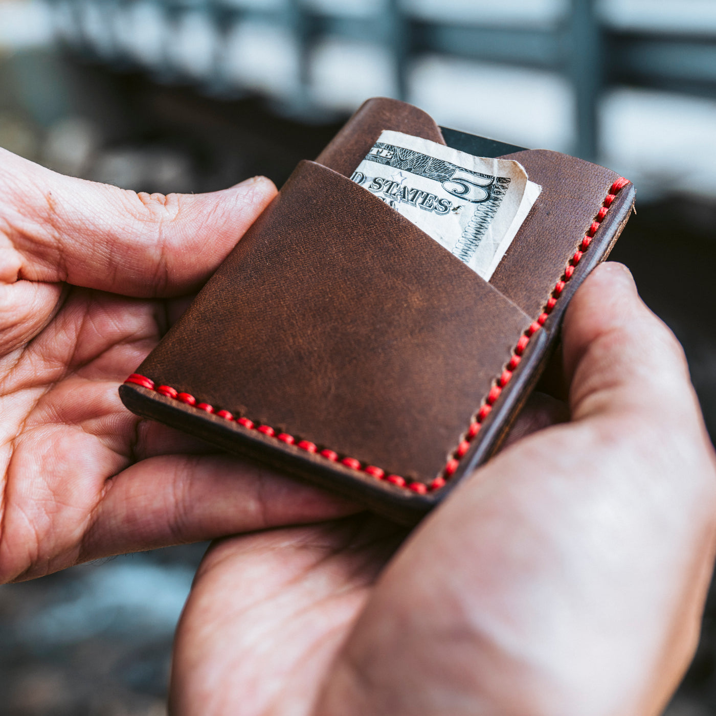Leather Card Holder - Heritage Brown