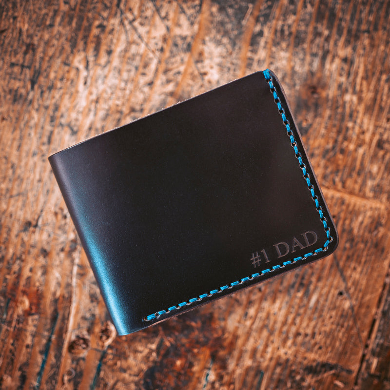 Black Traditional Wallet with Engraving