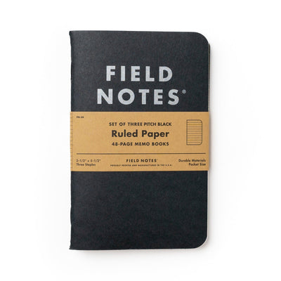 Field Notes Notebooks - Pitch Black Field Notes