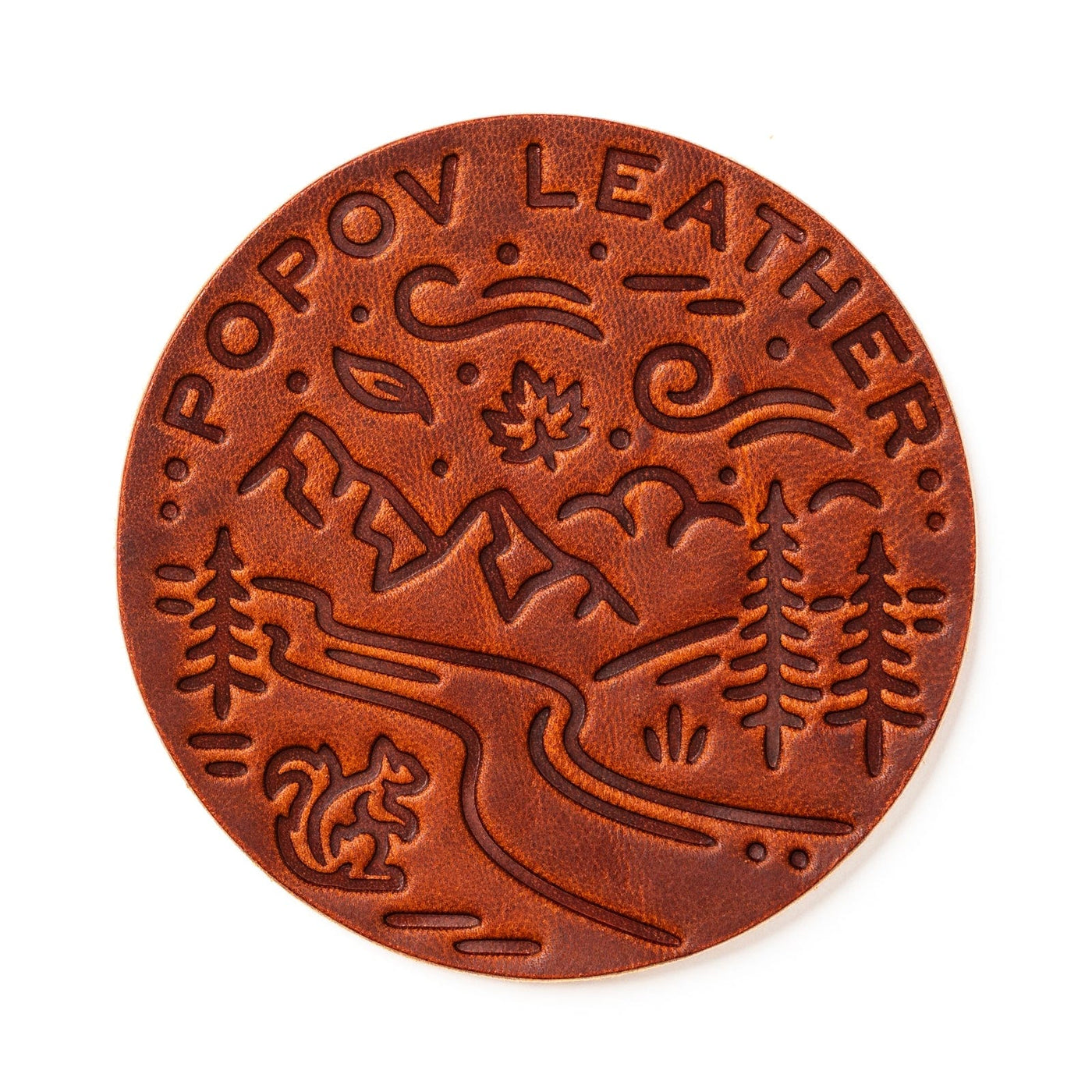 Four Seasons Coasters - English Tan - 4 Pack Popov Leather