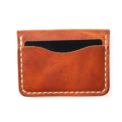 Leather 5 Card Wallet - English Tan Popov Leather