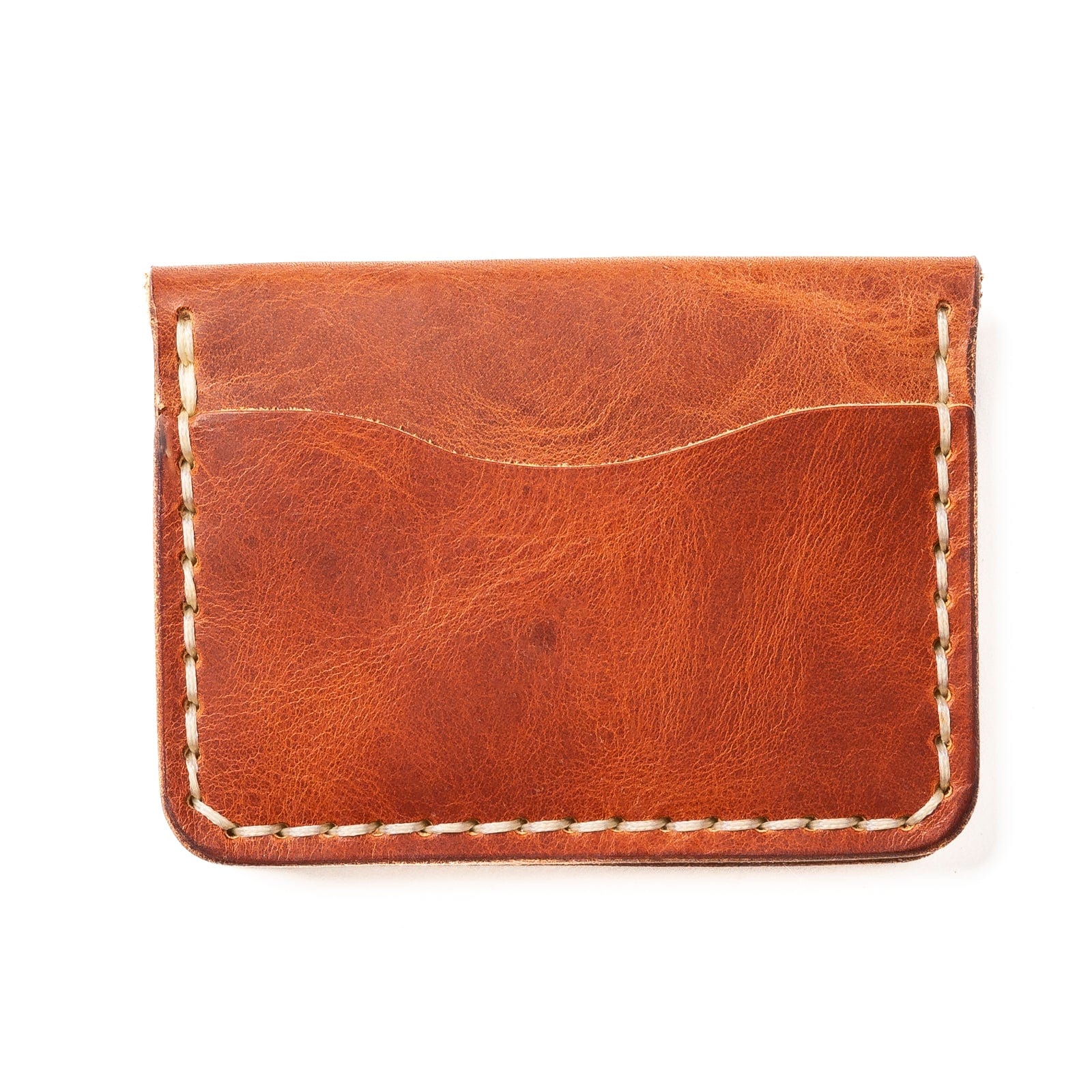 Leather 5 Card Wallet - English Tan Popov Leather