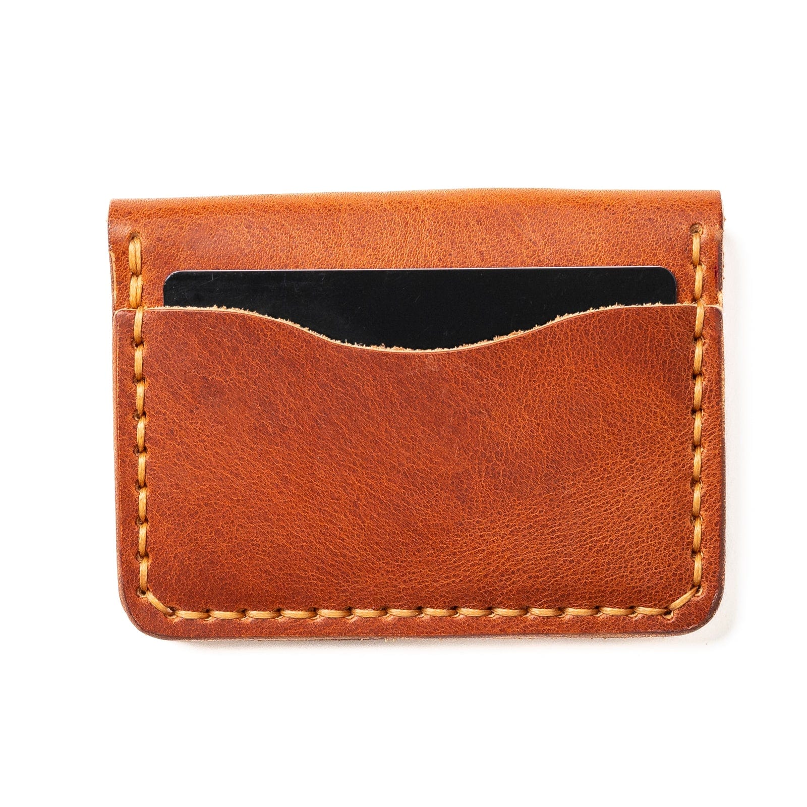 Leather 5 Card Wallet - English Tan Popov Leather