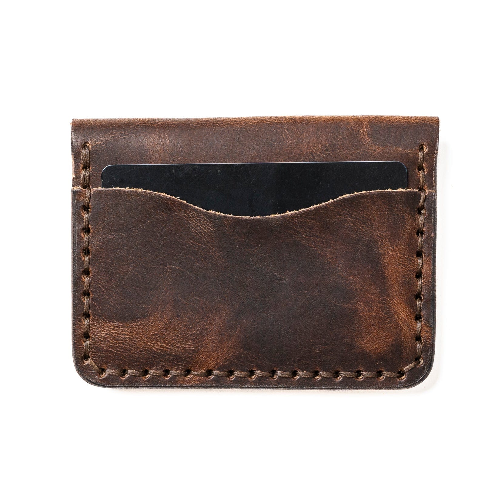 Leather 5 Card Wallet - Heritage Brown Popov Leather