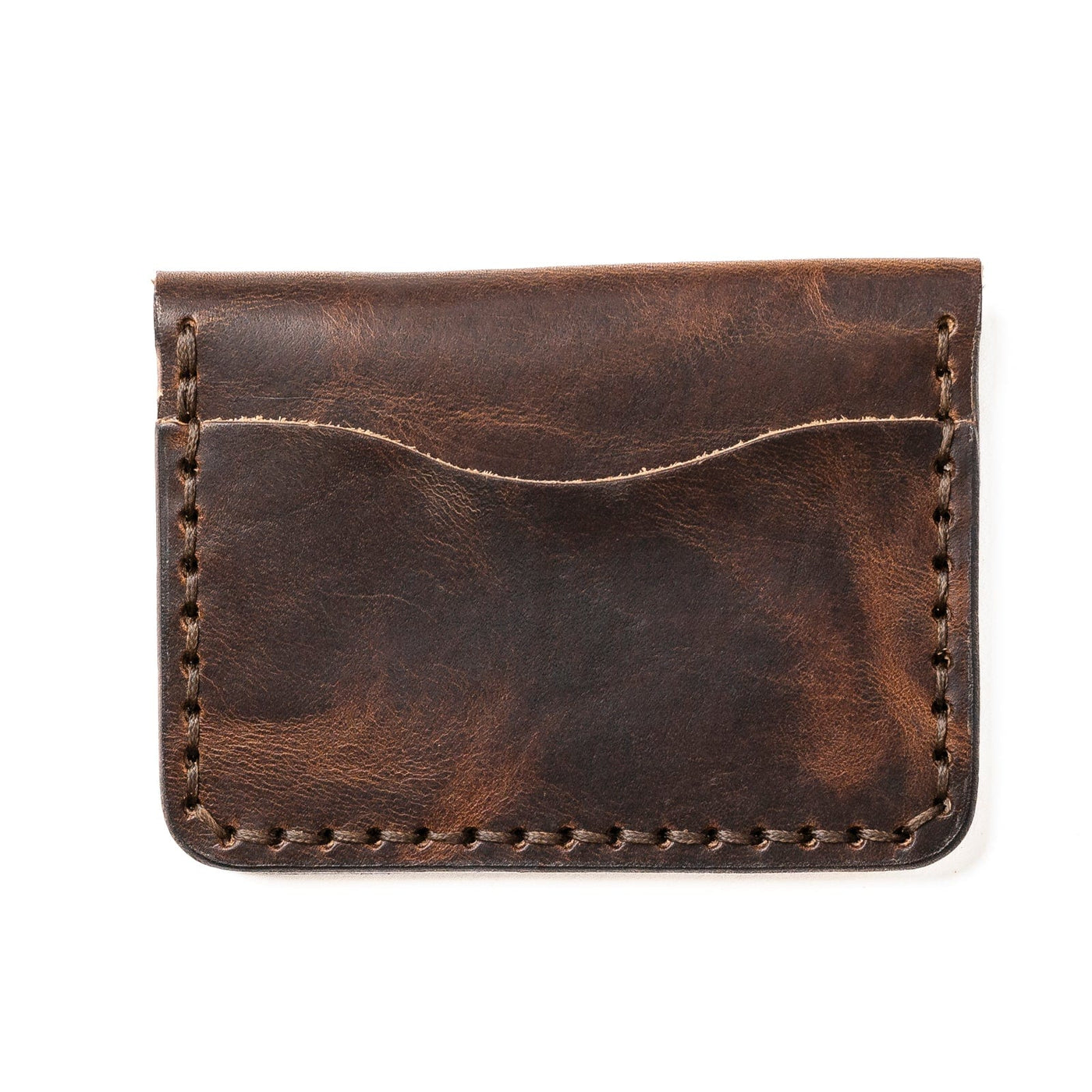 Leather 5 Card Wallet - Heritage Brown Popov Leather