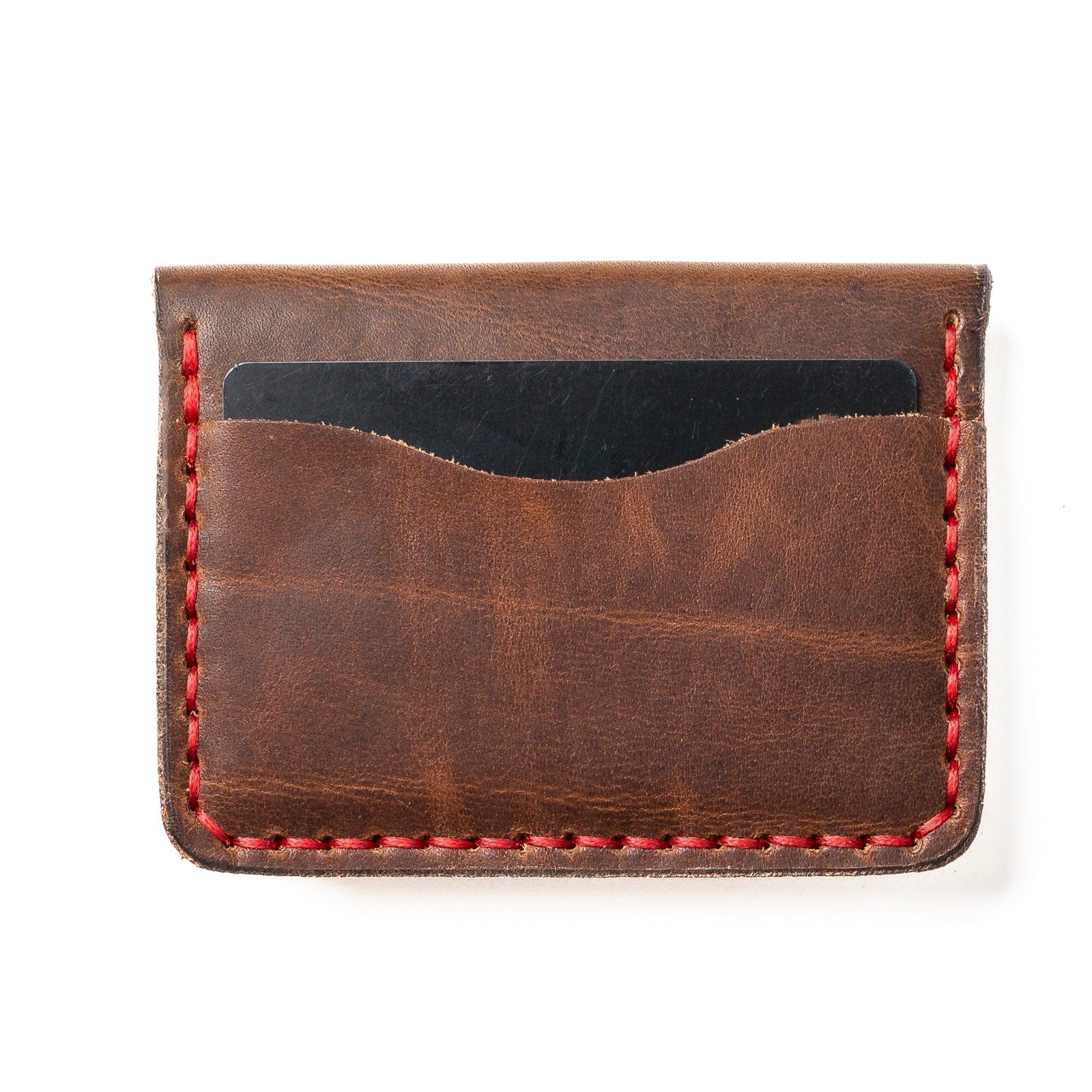 Leather 5 Card Wallet - Heritage Brown Popov Leather