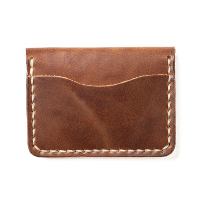 Leather 5 Card Wallet - Natural Popov Leather