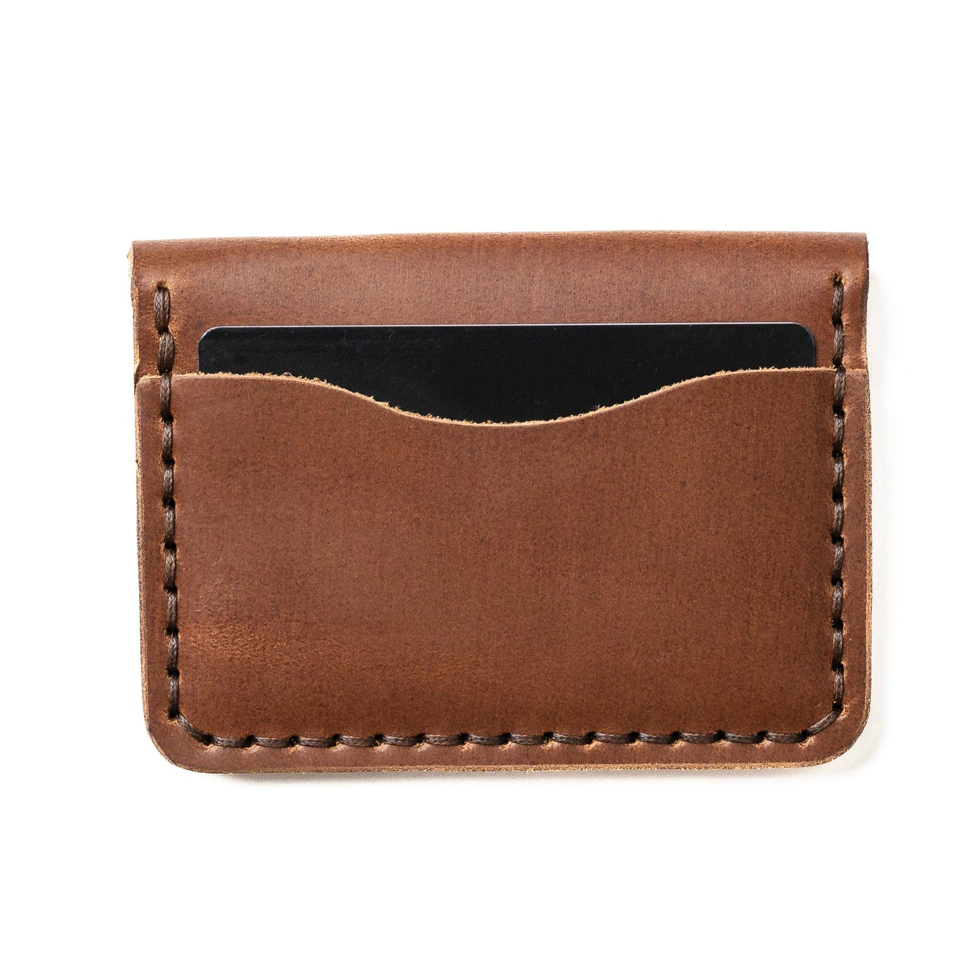 Leather 5 Card Wallet - Natural Popov Leather
