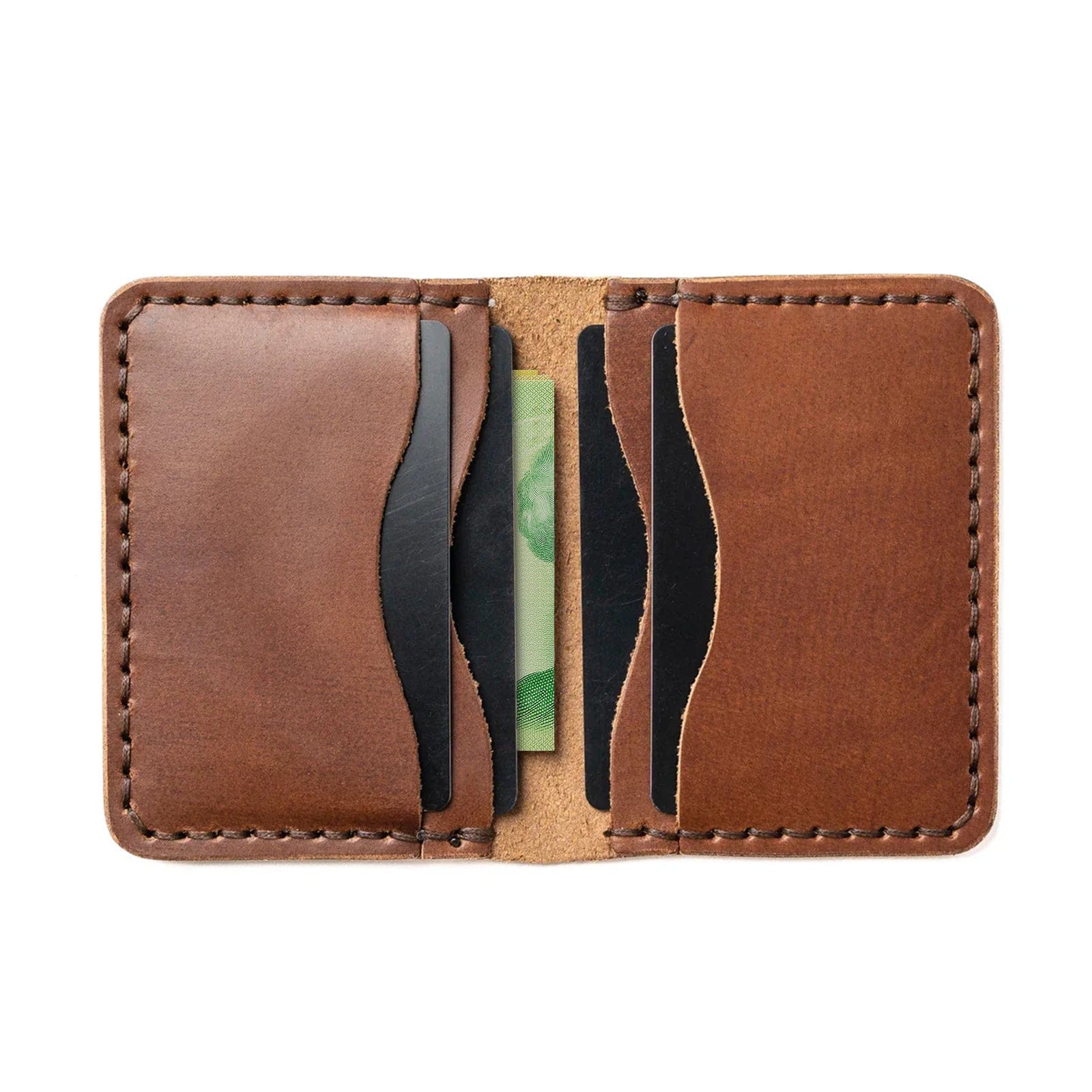 Leather 5 Card Wallet - Heritage Brown Leather 5 Card Wallet - Heritage Brown