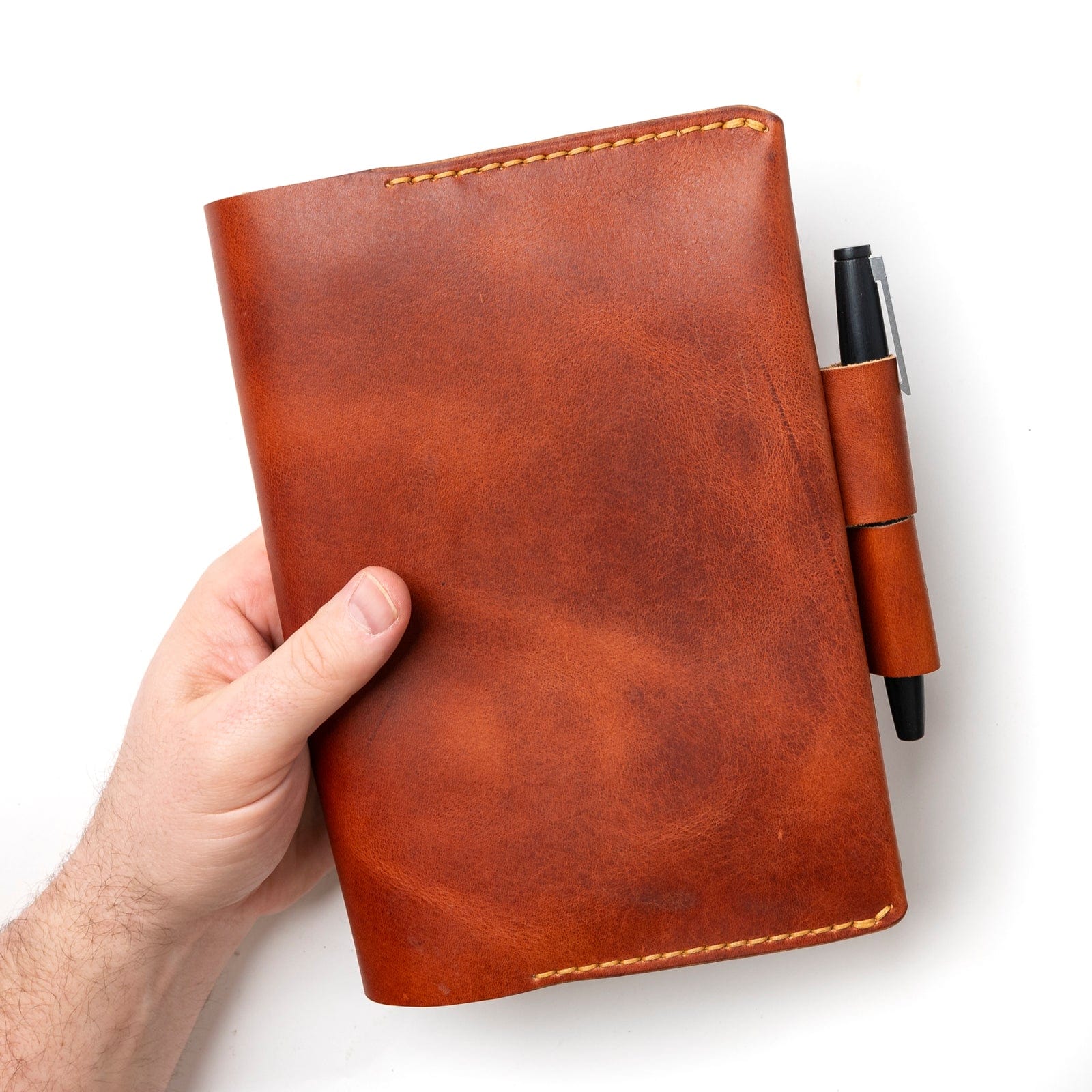 Leather A5 Notebook Cover - English Tan Popov Leather