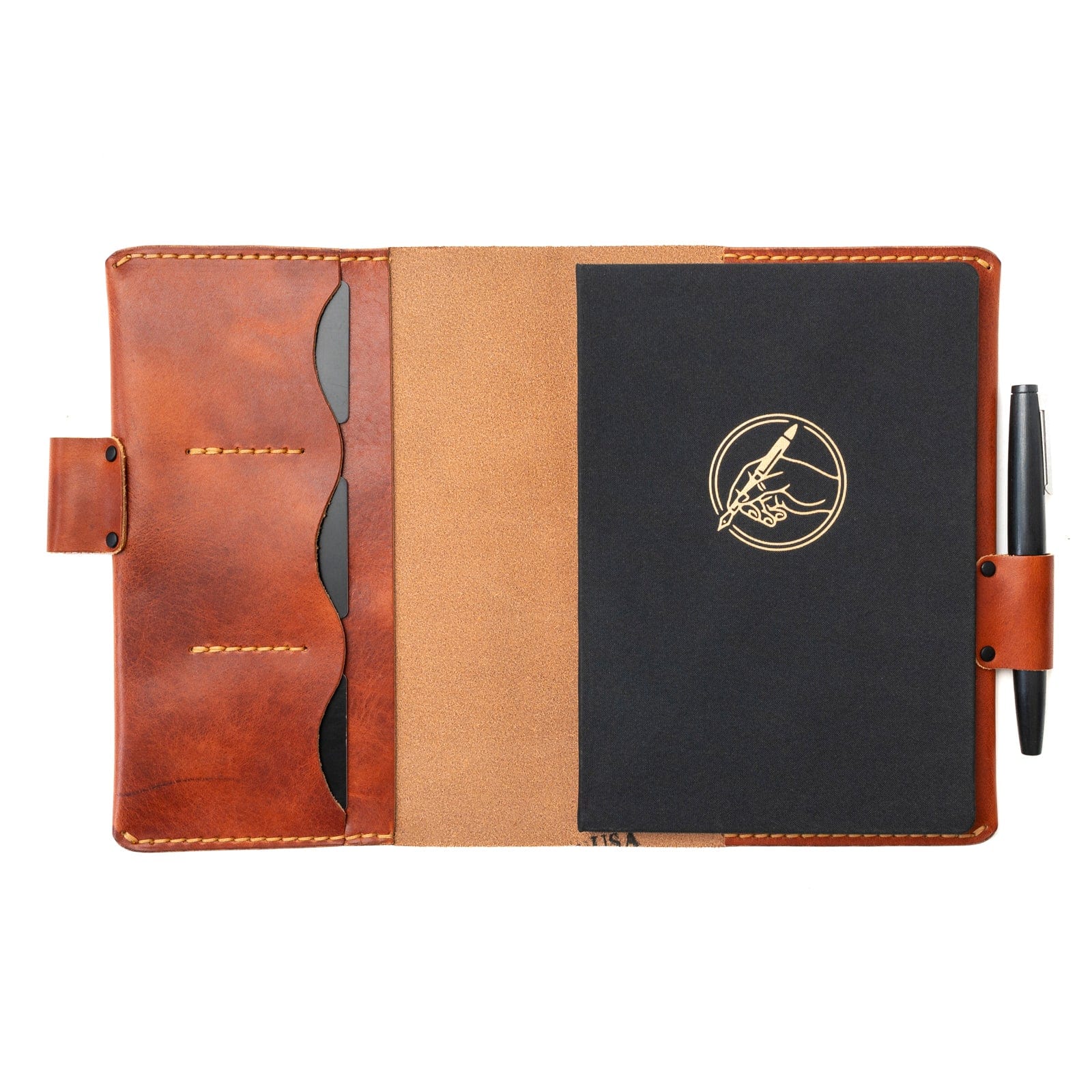 Leather A5 Notebook Cover - English Tan Popov Leather